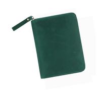 Coperture in pelle con cerniera per notebook tascabili da 8,9 x 14,9 cm, protezione in pelle con cerniera con scomparto per penna, slot per schede e tasca