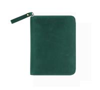 Coperture in pelle per notebook con slot per penna per 3,5 x 5,5 pollici tasca da campo blocco note custodia in pelle fatta a mano custodia diario di viaggio, Verde scuro