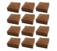 Coperture in plastica per pali di recinzione, 7 x 7 cm, per pali in legno, per fornire barriera protettiva e supportare un linguaggio di design esterno coerente (12 pezzi)