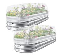 Coperture in rete da giardino per aiuole rialzate, confezione da 2, in poliestere, 130 x 70 x 45 | Queste coperture a maglia fine proteggono le tue piante consentendo l'ingresso della luce solare e della pioggia essenziali.