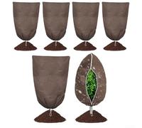 Coperture invernali per piante, 4 pezzi, con cerniera facile da usare e coulisse, il tessuto non tessuto mantiene le piante al sicuro dal gelo e dalle improvvise cadute di temperatura (cerniera 80 x