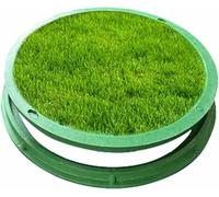 Coperture Invisibili in Resina per tombini - Coperture Composite Rotonde e quadrate, Resistenti e Leggere, Disponibili in Diverse Misure (Rotonde 60x60 cm/23,6x23,6 Pollici) per un'integrazi