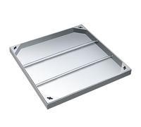 Coperture invisibili resistenti per fossa settiche - Coperture quadrate in metallo e telai per cortili/vialetti/pavimentazioni 50,8 x 50,8 cm, capacità di carico 2,6 tonnellate Accesso di ispezione