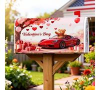 Coperture magnetiche per cassetta delle lettere a forma di cuore, con palloncini romantici e festivi, regalo per San Valentino, decorazione per cassetta postale per giardino, patio, 45,7 x 53,7 cm