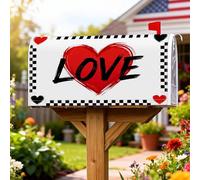 Coperture magnetiche per cassetta delle lettere a forma di cuore, per decorare la cassetta delle lettere del giardino e del patio, 45,7 x 53,7 cm