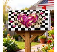 Coperture magnetiche per cassetta delle lettere a forma di cuore, per decorazione del portico anteriore, 45,7 x 53,7 cm