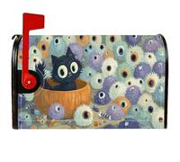 Coperture magnetiche per cassetta delle lettere a forma di gatto, fantasiose e giocose a forma di zucca, decorazioni per cassetta delle lettere di Halloween, per giardino, patio, 53 x 64 cm