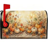 Coperture magnetiche per cassetta delle lettere a tema zucche raccolte | Tema del raccolto autunnale, involucri per cassette postali, illustrazione rustica, montaggio magnetico