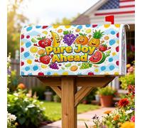 Coperture magnetiche per cassetta delle lettere con frutti e faccine sorridenti con volti sorridenti giallo estivo per decorare il giardino e il cortile, 53 x 64 cm