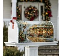 Coperture magnetiche per cassetta delle lettere dell'albero di Natale, copertura per cassetta delle lettere per decorazioni esterne 45,7 x 53,7 cm
