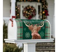 Coperture magnetiche per cassetta delle lettere delle Highland, decorazioni natalizie rustiche a forma di bastoncino di zucchero, decorazioni natalizie per la decorazione del cortile anteriore 45,7 x