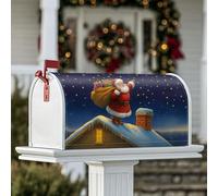 Coperture magnetiche per cassetta delle lettere di Babbo Natale, regalo natalizio per camino, copertura rossa per cassetta delle lettere per esterni e cortile, 45,7 x 53,3 cm