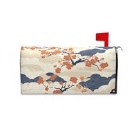 Coperture magnetiche per cassetta delle lettere in stile giapponese con nuvole rosse floreali beige per l'autunno unico per il giorno di San Patrizio 52,8 x 64,5 cm Caja de correos