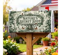 Coperture magnetiche per cassetta delle lettere per annaffiatoio e cancelleria, stile rustico, ispirate alla natura, con farfalle e edera, per esterni, decorazioni per casa e giardino, 45,7 x 53,3 cm