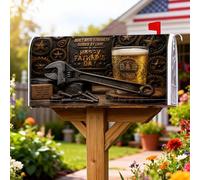 Coperture magnetiche per cassetta delle lettere, per cassetta delle lettere per la festa del papà, decorazione da giardino e esterni, 45,7 x 53,7 cm, colore marrone