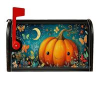 Coperture magnetiche per cassetta postale a forma di zucca, decorazioni per cassette delle lettere di Halloween, fantasiose farfalle, lune, Halloween, decorazioni per esterni, 53 x 64 cm
