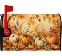Coperture magnetiche per cassetta postale a tema zucche autunnali, 45,7 x | Arte ad acquerello, copertura per cassetta delle lettere, tema raccolto, fogliame autunnale, decorazione stagionale per