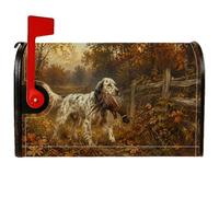 Coperture magnetiche per cassetta postale con cane da caccia, 45,7 x 53,3 | A tema caccia, copertura per cassetta delle lettere, paesaggio boschivo, arte della fauna selvatica, fogliame autunnale