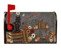 Coperture magnetiche per cassetta postale con gatto autunnale, 45,7 x 53,3 | Illustrazione botanica, Involucri per cassette postali, Estetica autunnale accogliente, Arredamento rustico