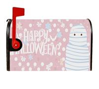 Coperture magnetiche per cassetta postale con mummia, giocosi fiori fantasiosi pipistrelli Halloween pesca copertura per cassetta delle lettere per decorazione portico anteriore 45,7 x 53,7 cm