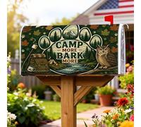 Coperture magnetiche per cassetta postale con stampa di zampe, per esterni, rustiche, montagne, gufo, estate, verde, protezione per la decorazione della porta d'ingresso, 45,7 x 53,7 cm