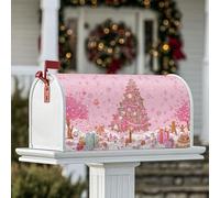 Coperture magnetiche per cassetta postale dell'albero di Natale, regali fantasiosi con pan di zenzero, decorazione per la casa e il giardino, 45,7 x 53,7 cm