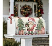 Coperture magnetiche per cassetta postale di Babbo Natale, fantasiosi regali per albero di Natale, copertura per cassetta delle lettere rossa per esterni decorazione da giardino 53 x 64 cm