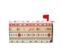 Coperture magnetiche per cassetta postale in stile country con fiori rossi e verdi per l'estate uniche coperture per cassette postali invernali 52,8 x 64,5 cm Caja de correos