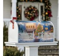 Coperture magnetiche per cassetta postale per albero di Natale, ghirlande natalizie invernali, decorazioni per cassetta delle lettere per esterni, 45,7 x 53,7 cm