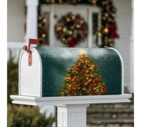 Coperture magnetiche per cassetta postale per albero di Natale, ornamenti natalizi a forma di stella, decorazioni per cassetta delle lettere per giardino, patio, 45,7 x 53,3 cm