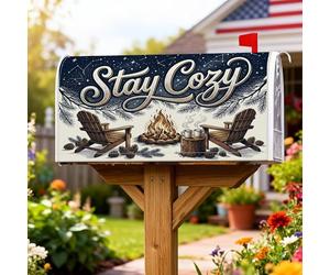 Coperture magnetiche per cassetta postale per camino, rustiche e accoglienti, per sedie Adirondack, rami di pino autunnali, copertura stagionale per cassetta postale per giardino, patio, 53 x 64 cm