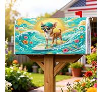 Coperture magnetiche per cassetta postale per cani, copertura estiva per cassette postali blu per le vacanze, per la casa e il giardino, 45,7 x 53,3 cm