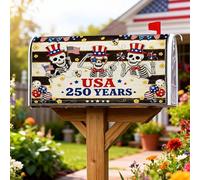 Coperture magnetiche per cassetta postale scheletrata, motivo patriottico con stelle americane, per il giorno dell'indipendenza rossa, per decorazioni per casa e giardino, 45,7 x 53,3 cm