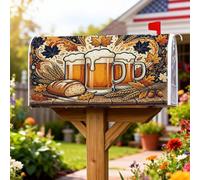 Coperture magnetiche per cassette delle lettere da birra, decorazioni rustiche per cassetta delle lettere e decorazioni natalizie per giardino, cortile, 45,7 x 53,3 cm