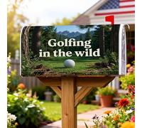 Coperture magnetiche per cassette delle lettere da golf, per esterni, rustiche, pigne, alberi, estate, verde, decorazione per prato, 53 x 64 cm