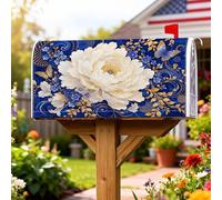 Coperture magnetiche per cassette delle lettere, motivo floreale elegante con farfalla floreale primaverile, decorazioni per cassetta delle lettere per giardino, cortile, 45,7 x 53,3 cm