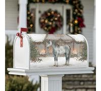 Coperture magnetiche per cassette postali a cavallo, rustiche casali in legno di pino, protezione per la posta per la casa e il giardino, 53 x 64 cm