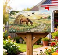 Coperture magnetiche per cassette postali a cavallo, rustiche con uccellini e uccellini, per decorare la casa e il giardino, 45,7 x 53,7 cm