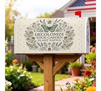 Coperture magnetiche per cassette postali a farfalla, copertura per cassetta postale naturale rustica con ape, coccinella, verde primavera, per decorazione da giardino e cortile, 45,7 x 53,3 cm