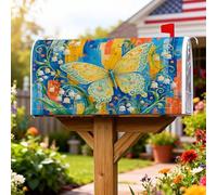 Coperture magnetiche per cassette postali a farfalla, decorazioni per cassette postali primaverili e vivaci gigli della valle primaverili, decorazioni per la porta d'ingresso, 45,7 x 53,7 cm