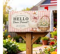 Coperture magnetiche per cassette postali a forma di anatra, rustiche con margherite, per esterni, decorazione da giardino 45,7 x 53,7 cm