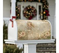 Coperture magnetiche per cassette postali a forma di angelo, fantasiose lanterne natalizie a forma di stella di Natale, coperture per cassette postali dorate, per esterni, giardino, cortile