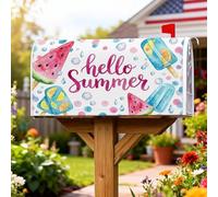 Coperture magnetiche per cassette postali a forma di anguria, copertura estiva per cassetta postale con ghiaccioli e limoni, per esterni, decorazione per portico anteriore, 45 x 53 cm