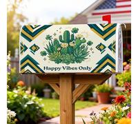 Coperture magnetiche per cassette postali a forma di cactus, bohémien moderne e succulente, estive, verdi, per decorare il giardino e il cortile, 53 x 64 cm