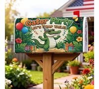 Coperture magnetiche per cassette postali a forma di coccodrillo, palline da regalo per compleanno, colore verde, per decorazioni per la casa e il giardino, 53 x 64 cm