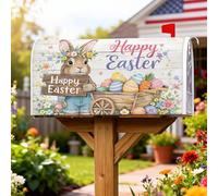 Coperture magnetiche per cassette postali a forma di coniglietto, decorazioni per cassette postali primaverili e festive, per la decorazione della porta d'ingresso, 45,7 x 53,7 cm