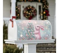 Coperture magnetiche per cassette postali a forma di coniglio, fantasiose decorazioni natalizie per albero di Natale, bastoncini di zucchero, pesca pastello, decorazione per esterni, giardino, cortile