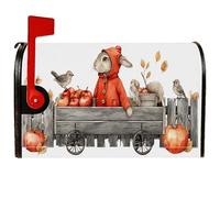 Coperture magnetiche per cassette postali a forma di coniglio, rustiche, zucche, frutta, autunnale, arancione, decorazione per porta d'ingresso, 53 x 65,5 cm