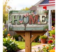 Coperture magnetiche per cassette postali a forma di farfalla, rustiche con fiori di fattoria, decorazioni verdi per cassetta delle lettere per la casa e il giardino, 45,7 x 53,3 cm