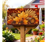 Coperture magnetiche per cassette postali a forma di foglia d'acero, stile rustico, per casali rustiche, arancioni, per esterni, decorazioni per casa e giardino, 45,7 x 53,3 cm